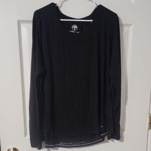 Healing Hands Women's Long Sleeve Black Tee